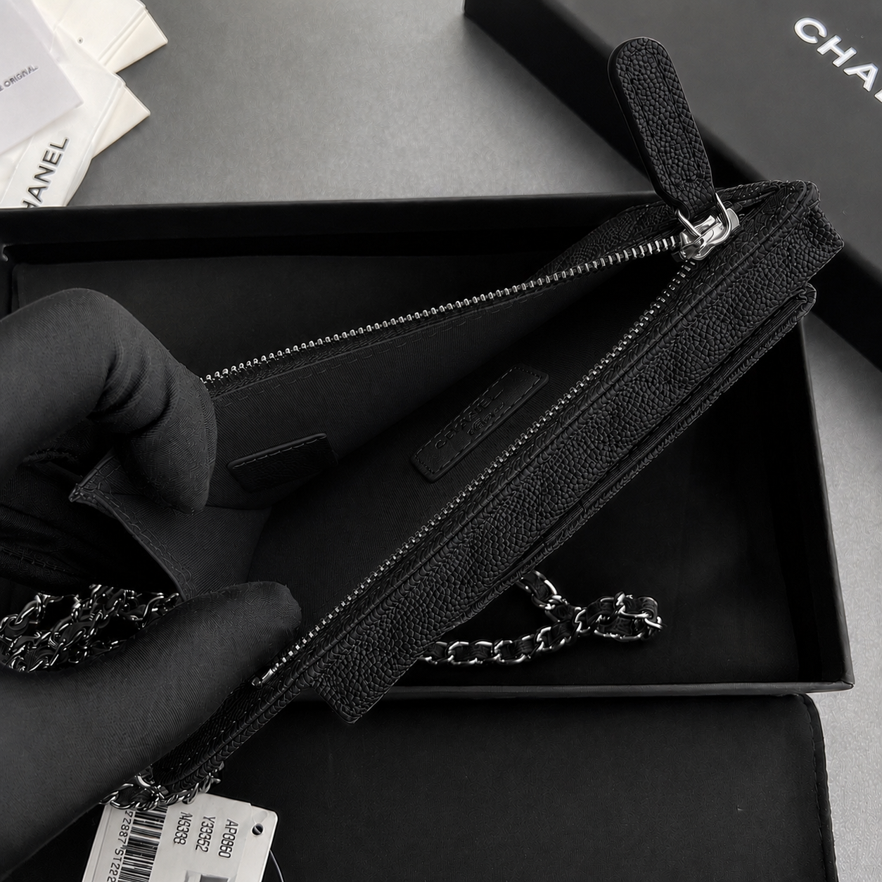 CC CROSSBODY FUNDA NEGRO CON PLATA