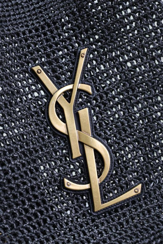 YL I CARE MAXI TOTE RAFFIA NEGRO