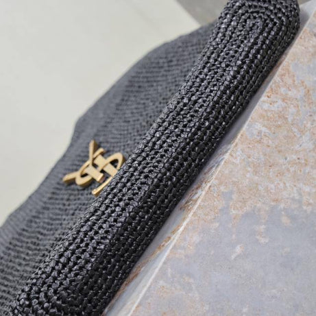 YL I CARE MAXI TOTE RAFFIA NEGRO