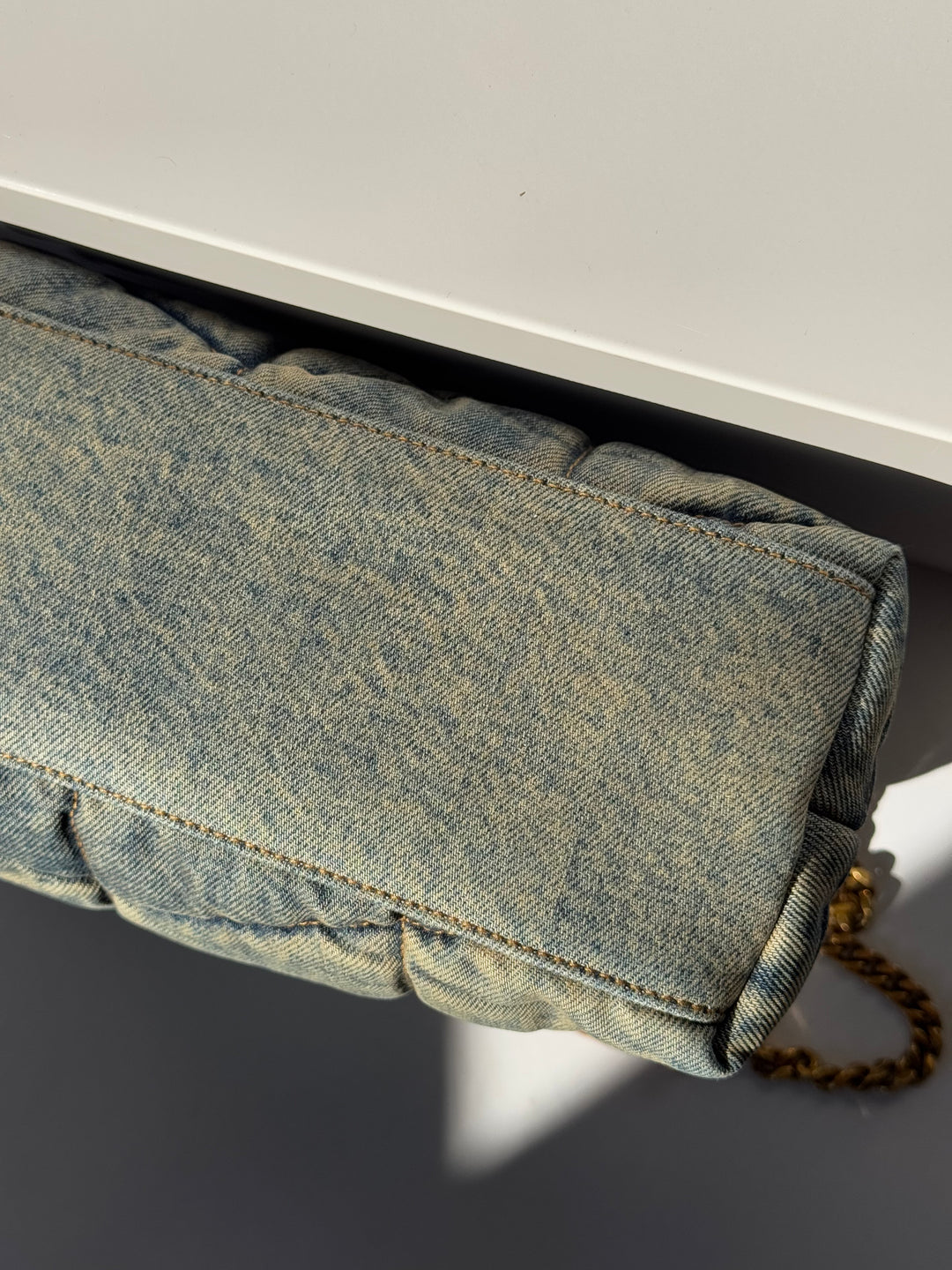 YL PUFFER DENIM