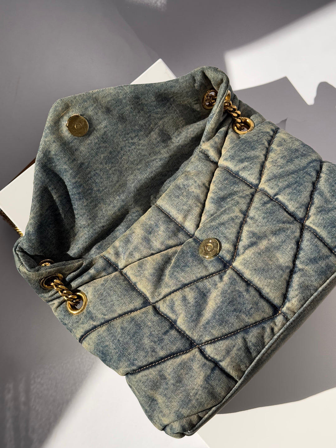 YL PUFFER DENIM