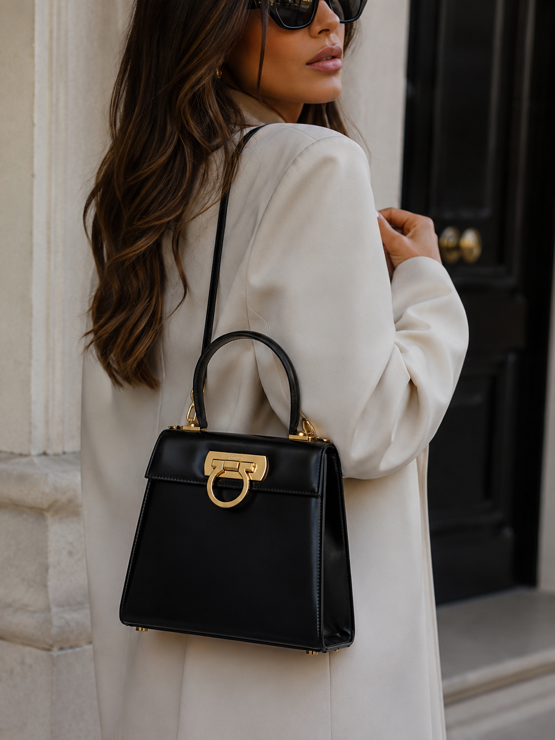 F ICONIC TOP HANDLE NEGRO