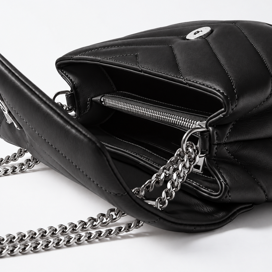 YL LOU LOU SMALL | NEGRO | PLATA.