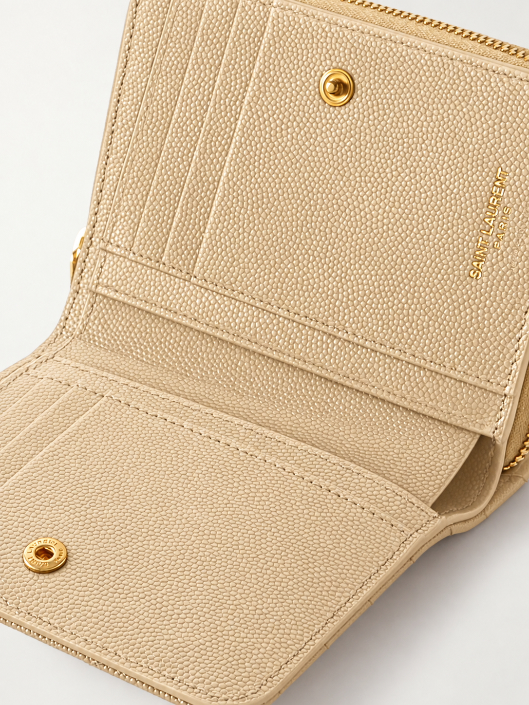 YL CARTERA | BEIGE | CON DORADO