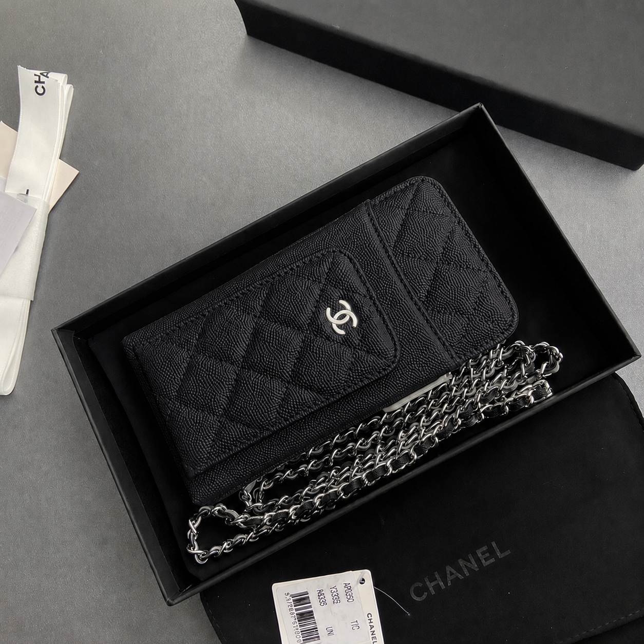 CC CROSSBODY FUNDA NEGRO CON PLATA