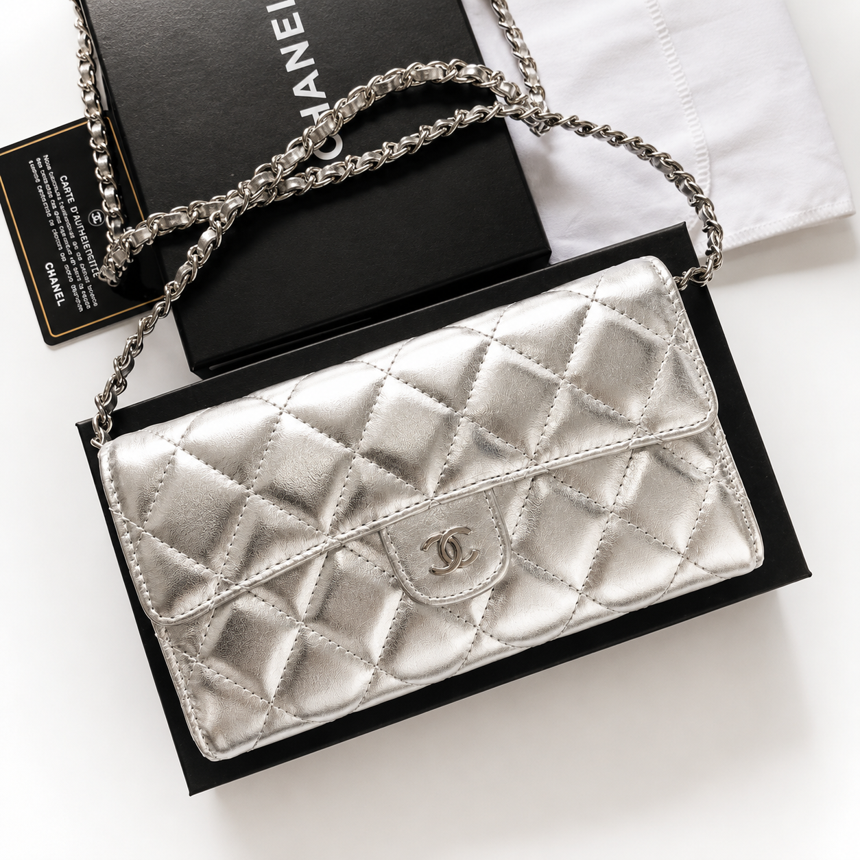 CC CROSSBODY PLATEADA