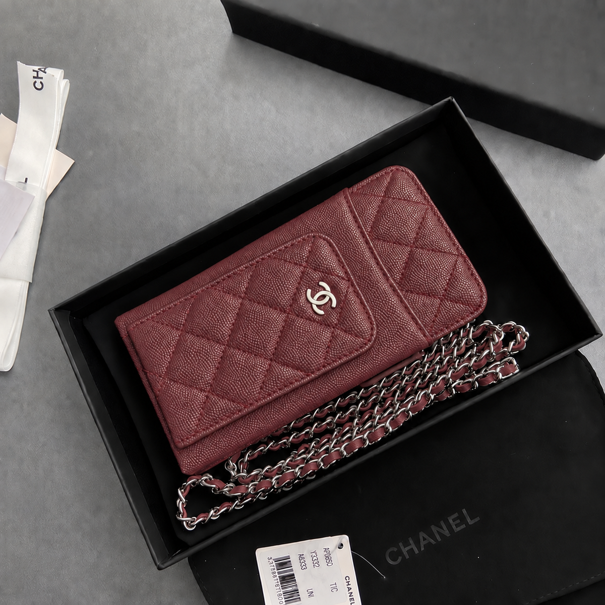 CC CROSSBODY FUNDA BORGOÑA CON PLATA