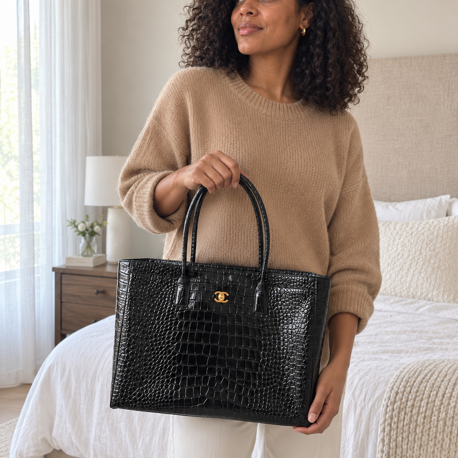 CC SHOPPING CROCODRILE | NEGRO