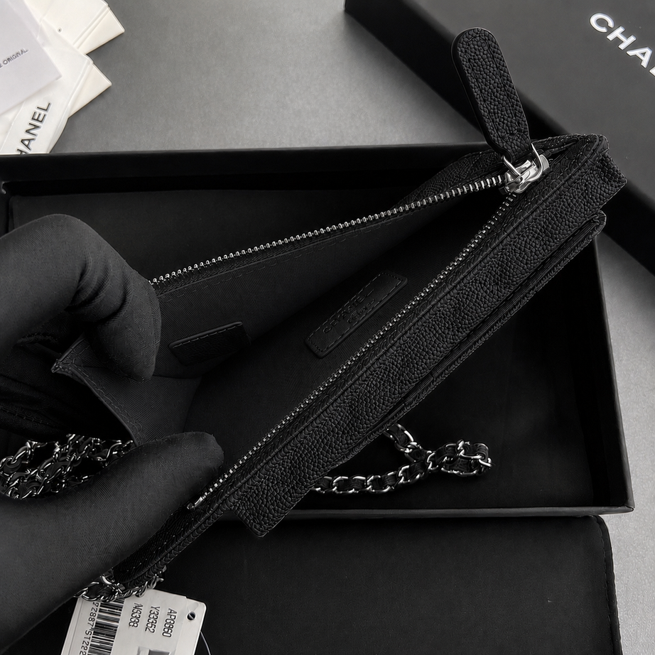 CC CROSSBODY FUNDA NEGRO CON PLATA