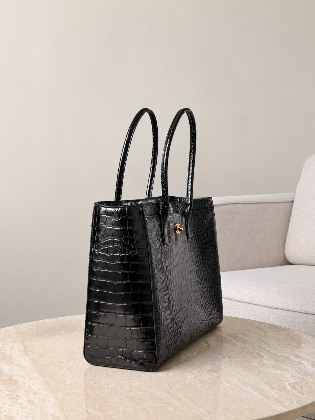 CC SHOPPING CROCODRILE | NEGRO