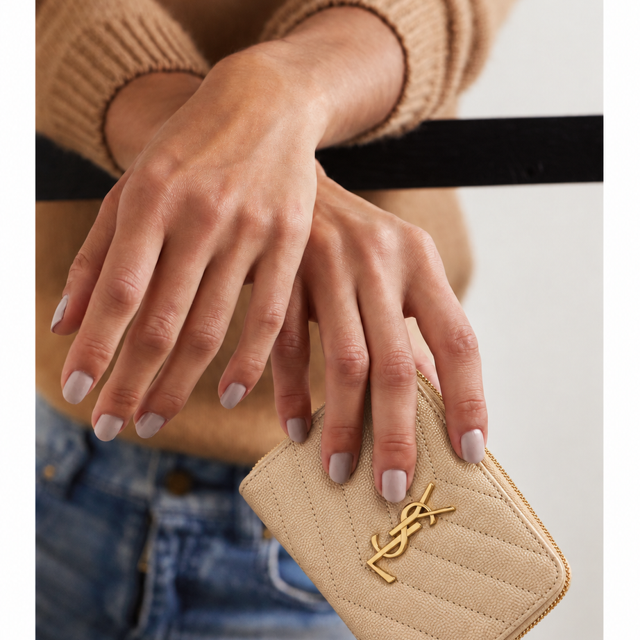 YL CARTERA | BEIGE | CON DORADO