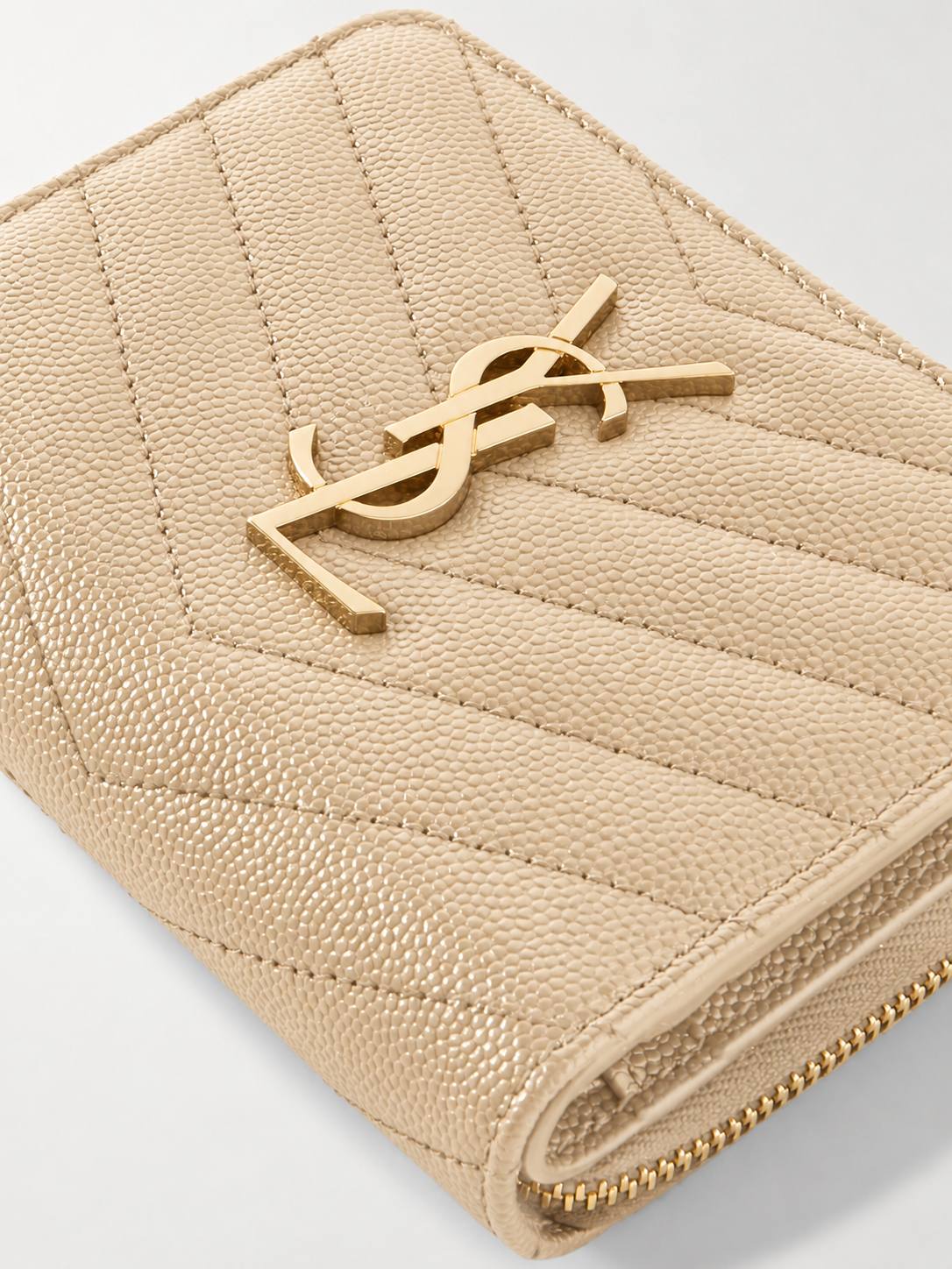 YL CARTERA | BEIGE | CON DORADO