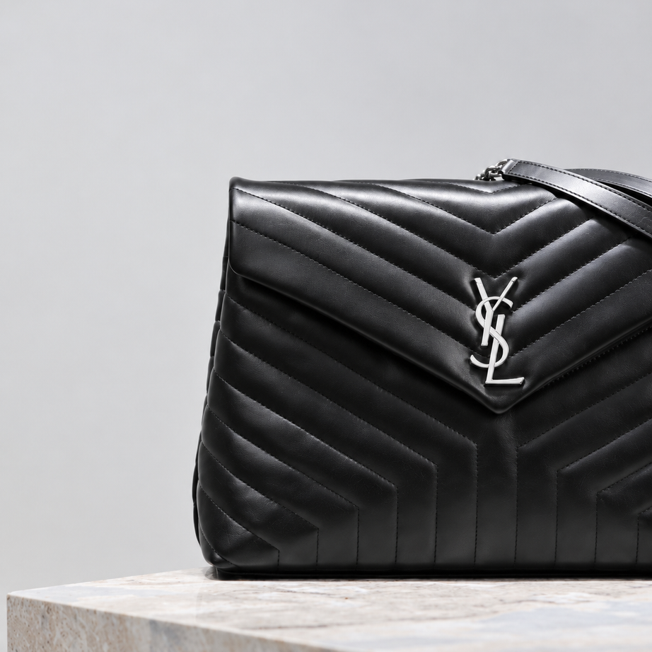 YL LOU LOU MEDIUM | NEGRO CON PLATA