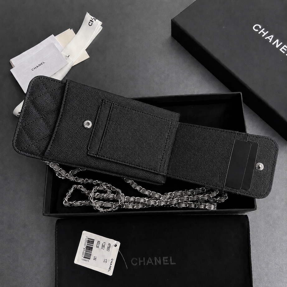 CC CROSSBODY FUNDA NEGRO CON PLATA