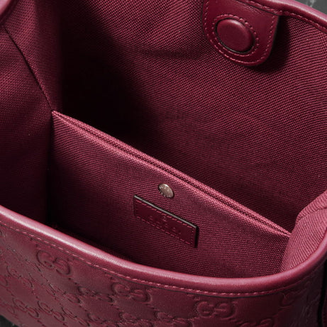 GU SMALL EMBLEM BUCKET VINO