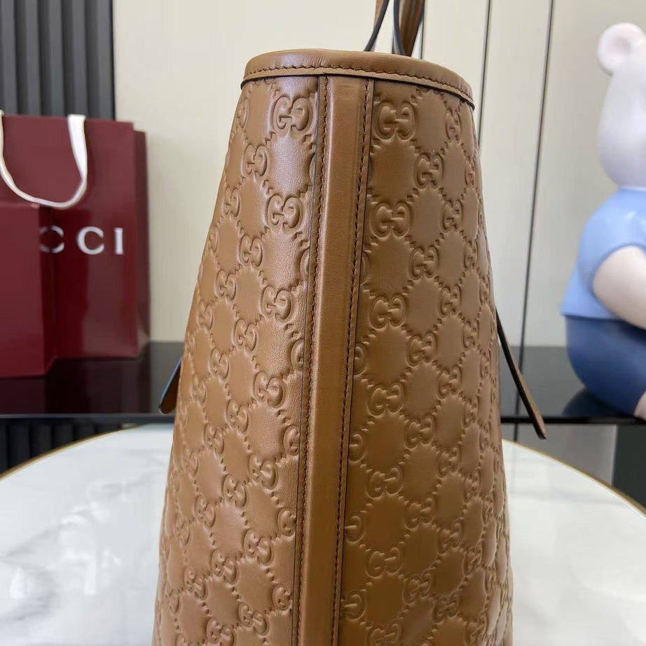 GU EMBLEM LARGE TOTE CAFE