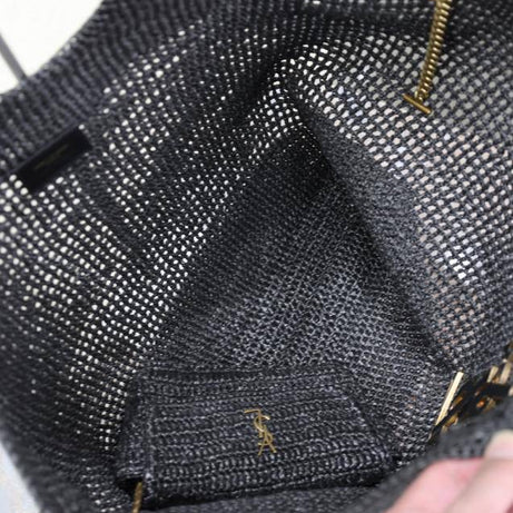 YL I CARE MAXI TOTE RAFFIA NEGRO