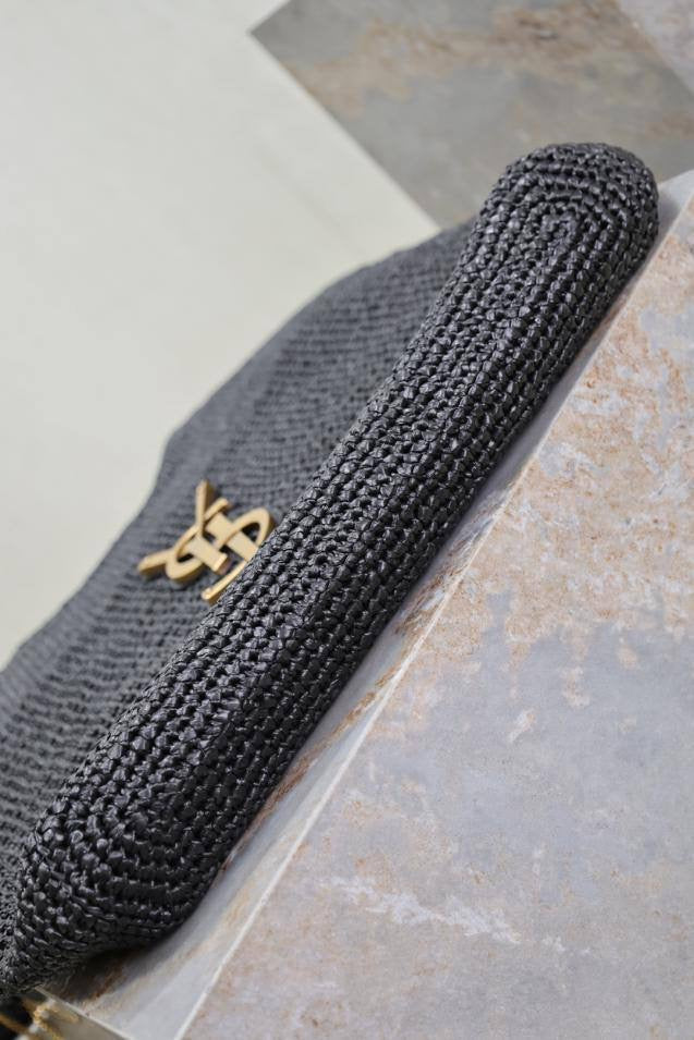 YL I CARE MAXI TOTE RAFFIA NEGRO