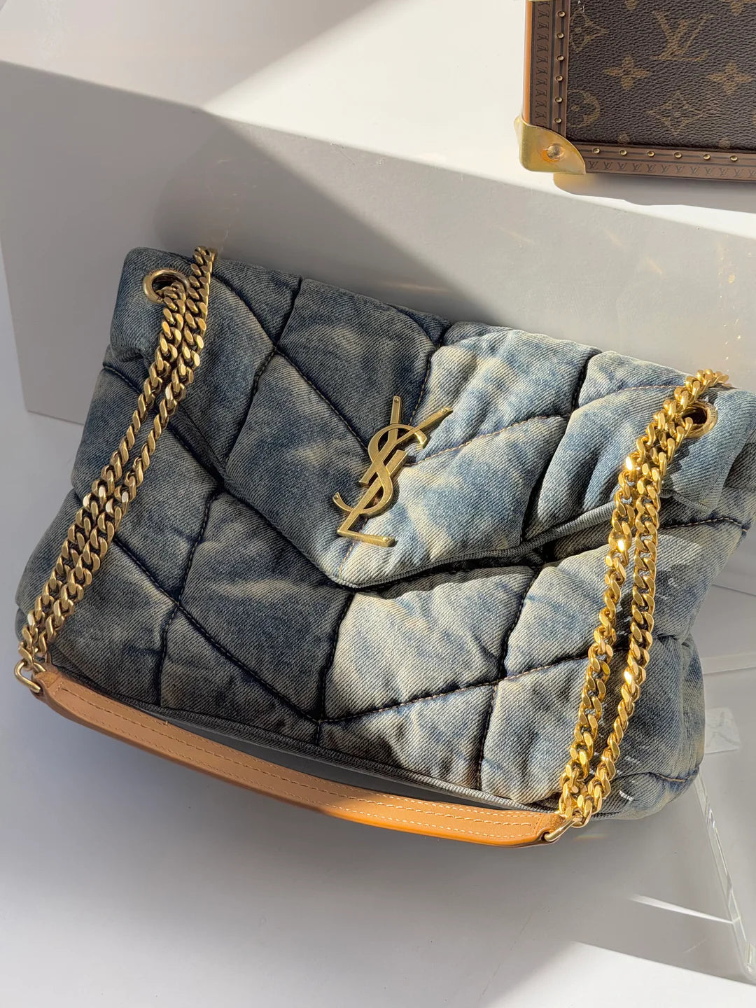 YL PUFFER DENIM