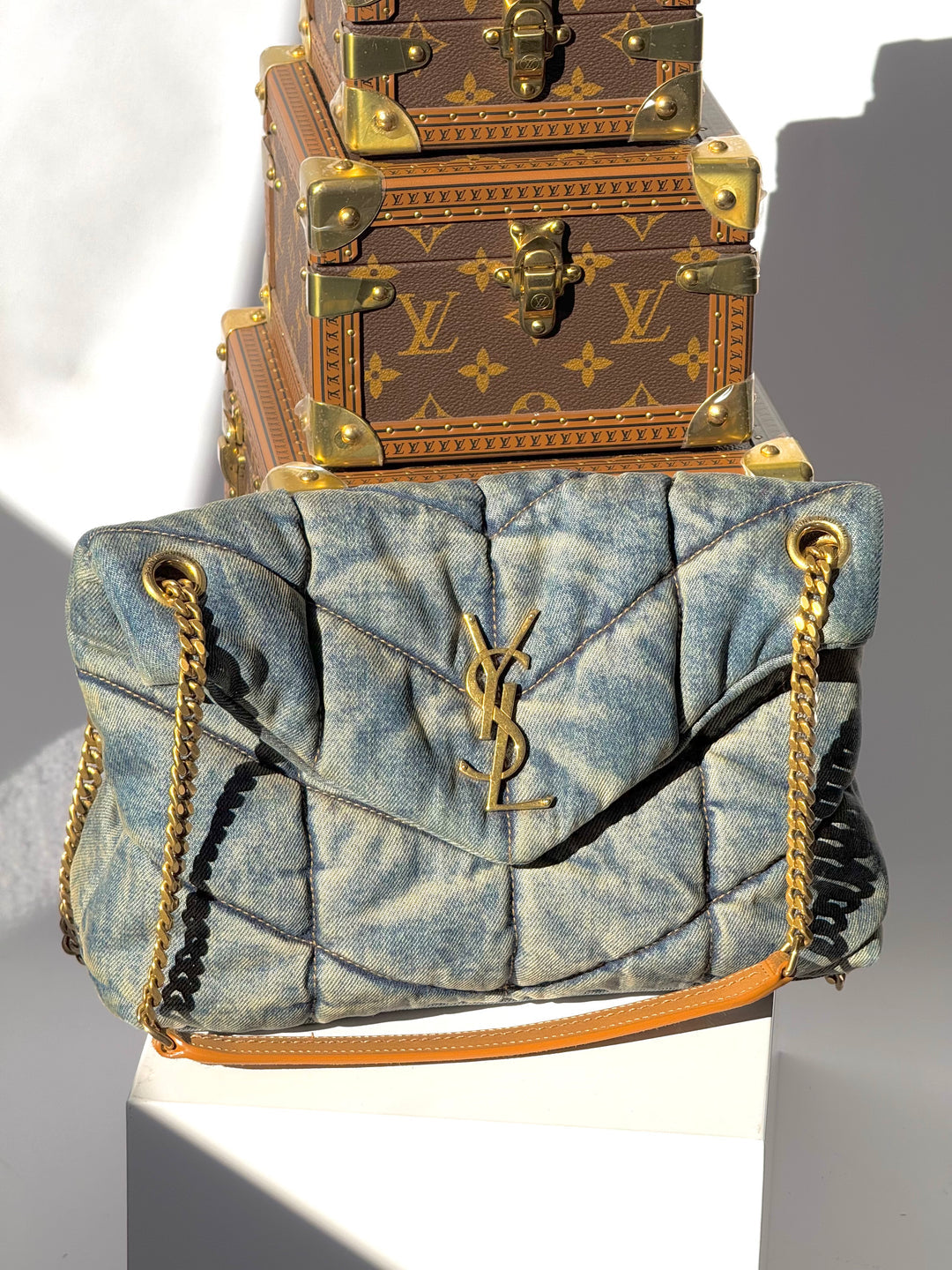 YL PUFFER DENIM