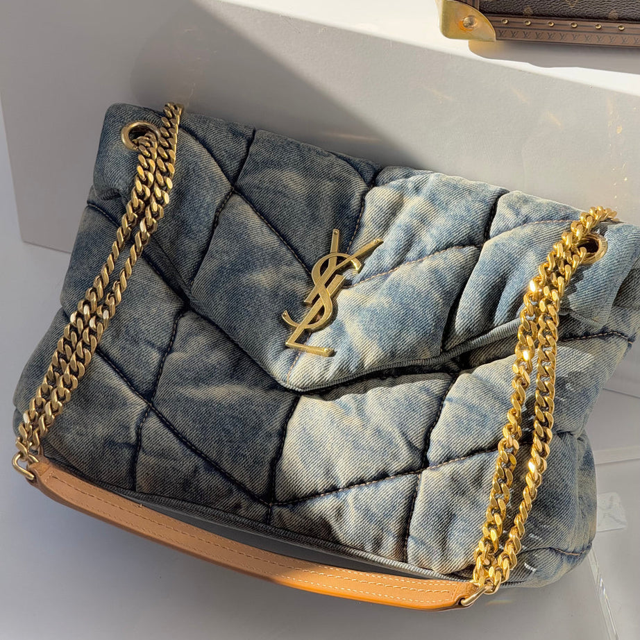 YL PUFFER DENIM
