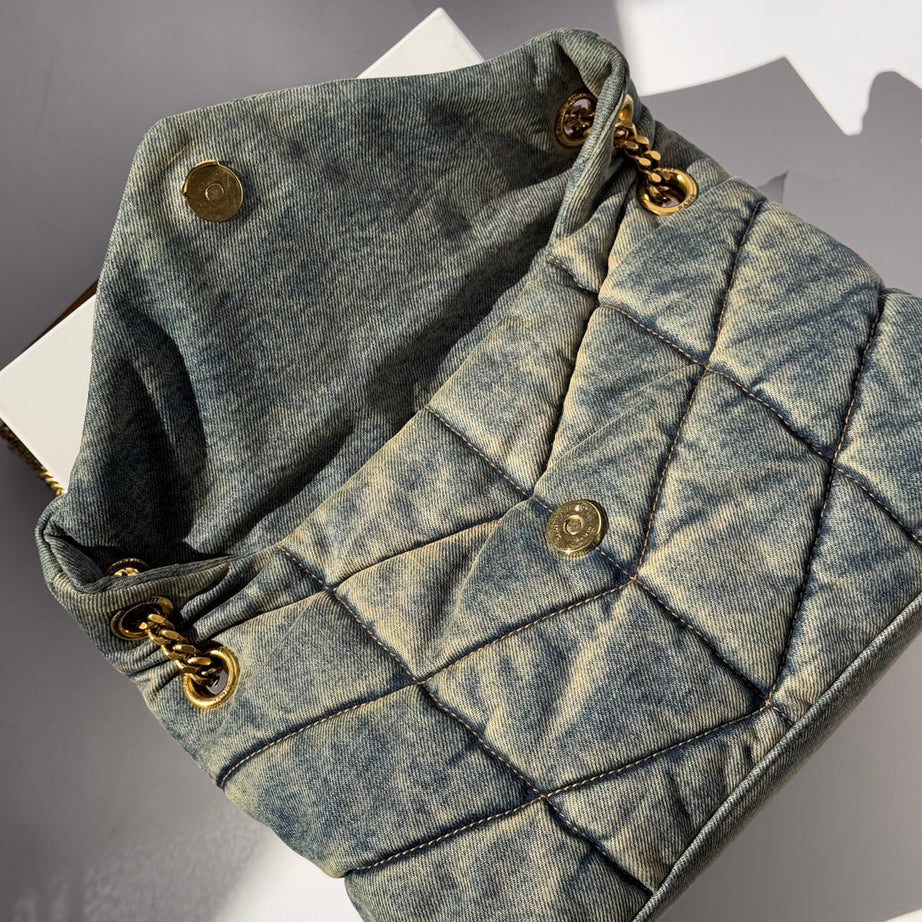 YL PUFFER DENIM