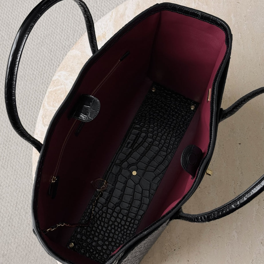 CC SHOPPING CROCODRILE | NEGRO